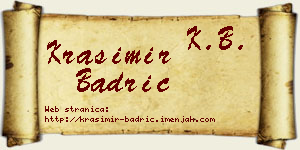 Krasimir Badrić vizit kartica